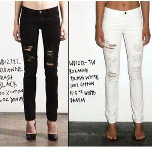 KSUBI ROXANNE TRASHED BLACK JEANS 28